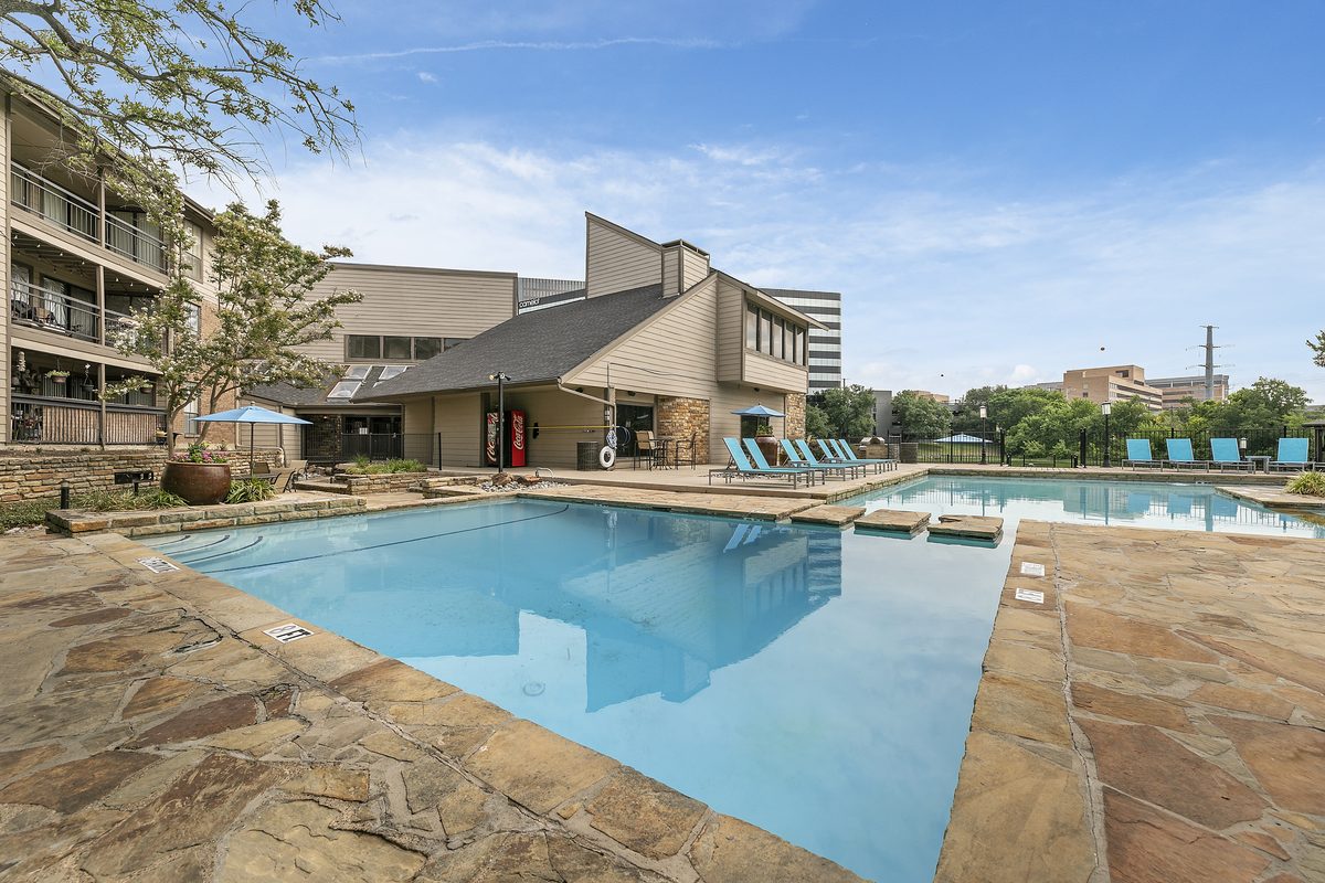 Pool Lounge Area at Lakeside Apartments